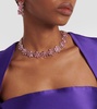Crystal-embellished hoop earrings