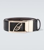 Logo leather belt