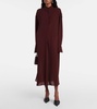 Oversized silk shirt dress