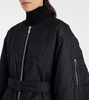 Belted cotton-blend jacket