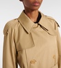 Belted cotton gabardine trench coat