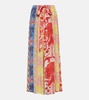 Printed wide-leg pants