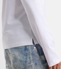 Face cotton-blend jersey top
