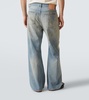 2021M mid-rise printed wide-leg jeans