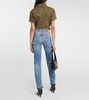 Girlfriend mid-rise straight jeans