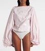 Balloon silk bodysuit