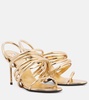Spiral 90 metallic leather sandals