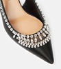 Crystal Crush satin slingback pumps