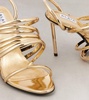 Spiral 90 metallic leather sandals