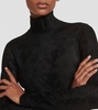 Turtleneck velvet bodysuit