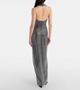 Embellished halterneck gown