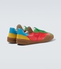 Leather and suede sneakers
