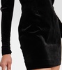 Cutout velvet minidress