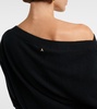 Kasos off-shoulder cashmere gown