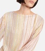 Striped sequin-embellished sweater