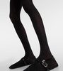 Croc-effect tights
