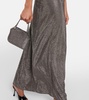 Asymmetric embellished maxi dress