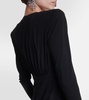 Draped jersey midi dress