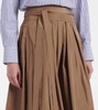 Gea pleated tafeta maxi skirt