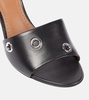 Oeillets embellished leather sandals