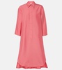 Quincy cotton-blend poplin midi dress