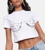 Crystal-embellished jersey T-shirt