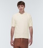 Cotton-blend bouclé polo shirt