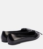 Leather ballet flats