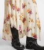 Edna floral asymmetric midi dress