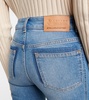 Logo mid-rise flared jeans