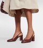 Damiersli leather slingback pumps
