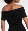 Off-shoulder jersey midi dress