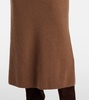 Just ribbed-knit wool and cashmere midi skirt
