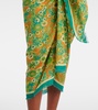 Jeff printed cotton beach cover-up