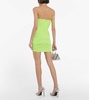 Ruched high-rise miniskirt