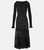Polly off-shoulder jersey maxi dress