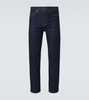 Mid-rise straight jeans