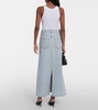 Hilla denim maxi skirt
