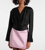 Envers draped satin top