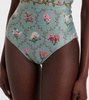 Ilusión floral embroidered swimsuit
