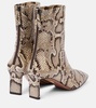 Blade snake-effect leather ankle boots