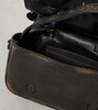 Micro bow-detail leather shoulder bag