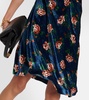 Floral velvet minidress