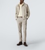 Cotton gabardine slim pants