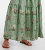 Lima floral linen maxi dress
