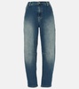 High-rise barrel-leg jeans