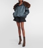 Oversized faux fur-trimmed parka