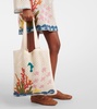 Splash appliqué crochet tote bag