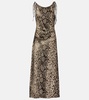 Dayla snake-print satin midi dress