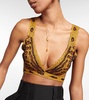 Davion jacquard knit crop top